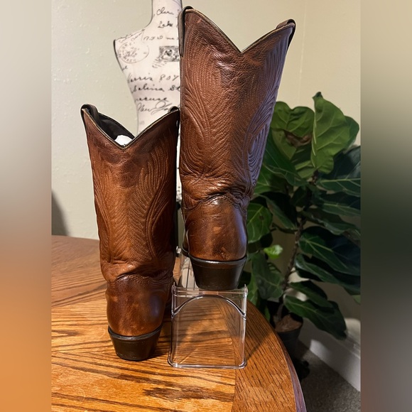 Abilene Boot Co Brown Cowboy Boots with Classic Stitching - Picture 5 of 6